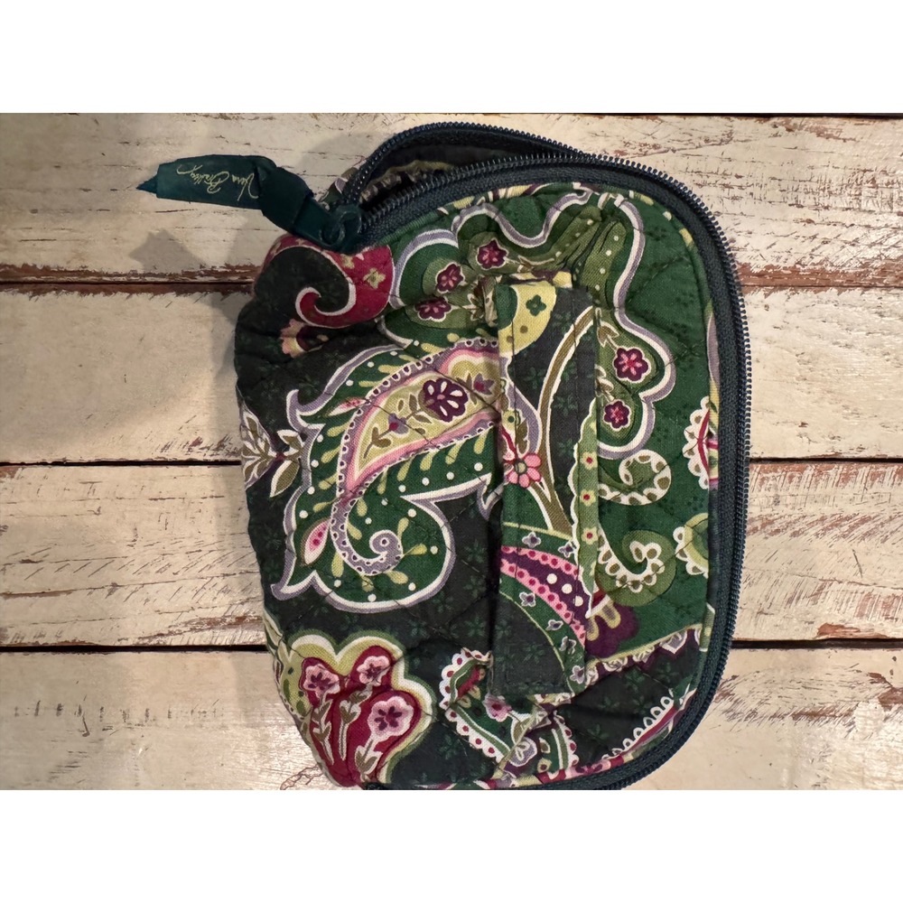 Vera Bradley Hope Garden Paisley Quilted Cotton Travel Cosmetic Bag Organizer